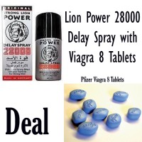 Deal of Lion Power 28000 Timing Spray with Vaigra 8 Tablets